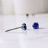 Denim Blue Cubic Zirconia Titanium Earrings